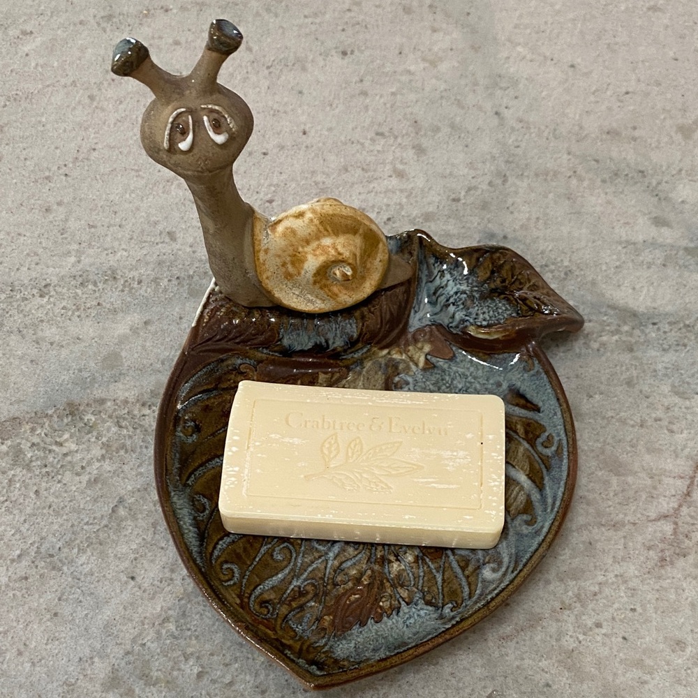 Pottery Craft Snail Trinket Dish Platypus Art Pottery Made in USA